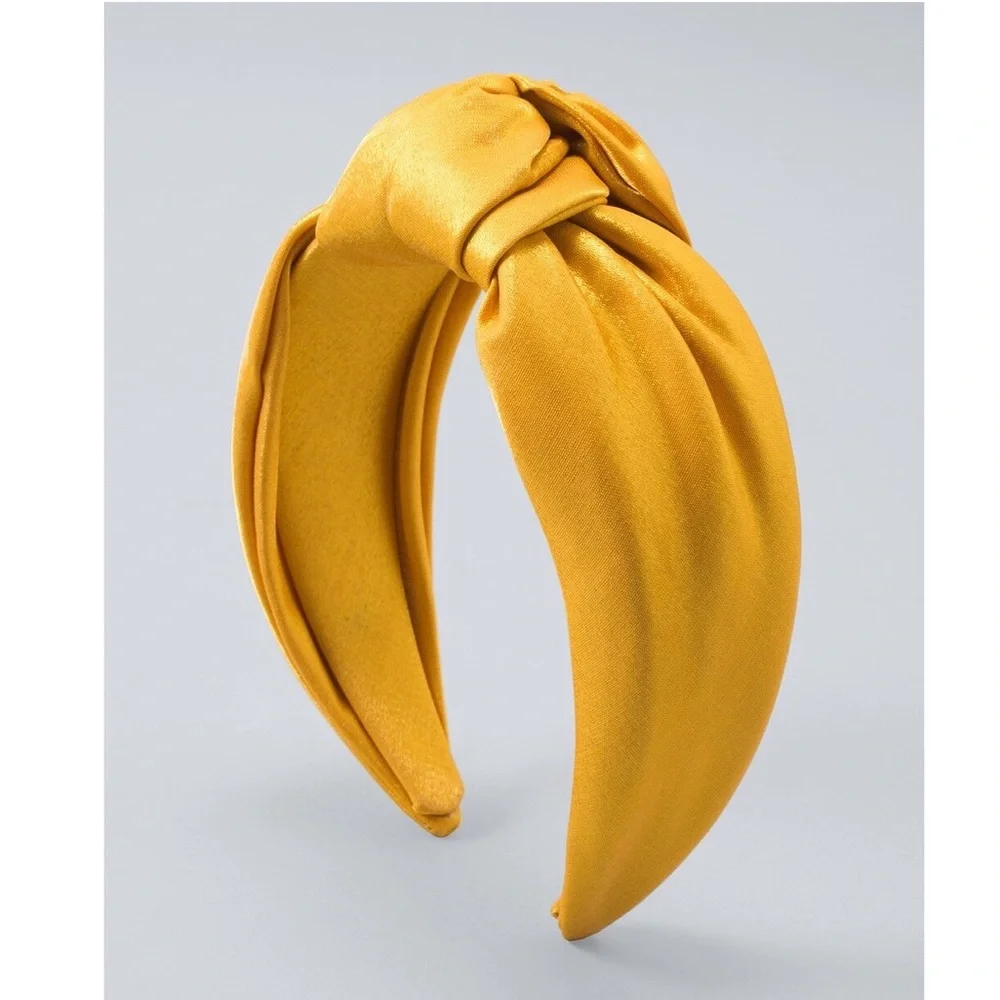 WHBM YELLOW TOP KNOT HEADBAND